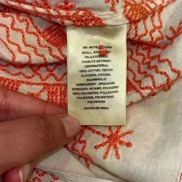 Anthro Holding Horses Mayflower embroidered shirt sz 16 - Picture 9 of 11